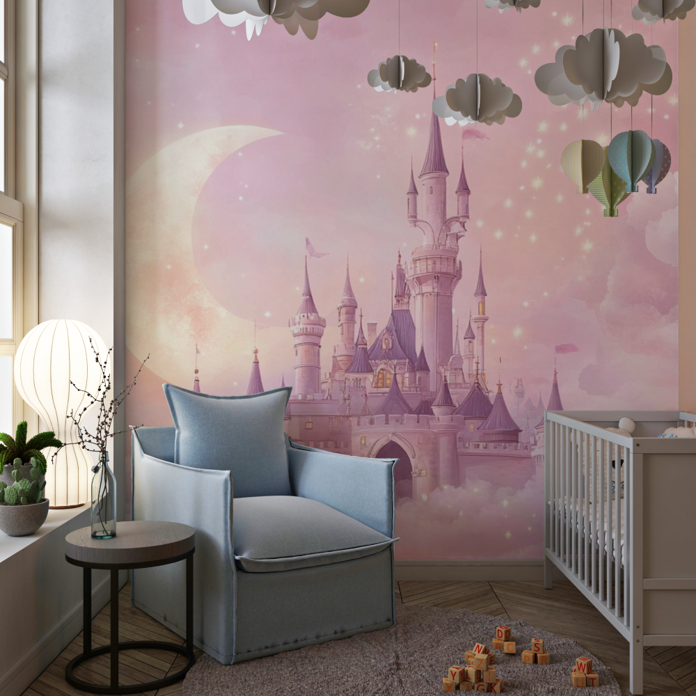 Papier Peint Princesse Lune et Château