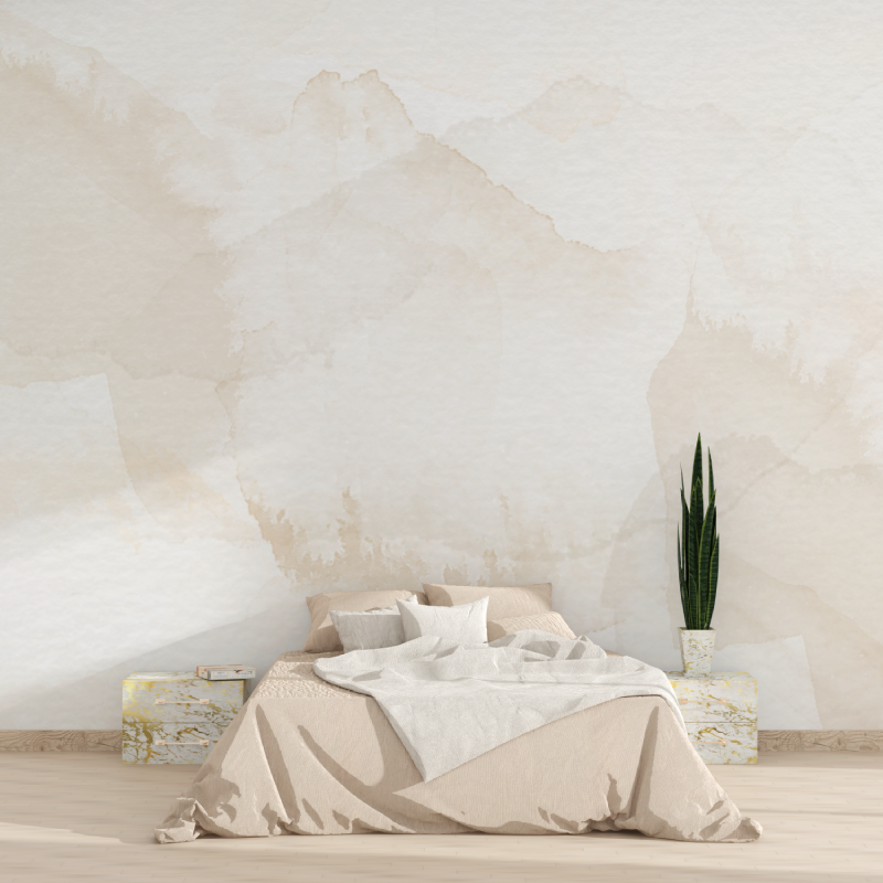 Beige Watercolour Wallpaper