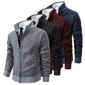 Pull Zippé Tendance et Confortable - Style Moderne avec Motif Géométrique