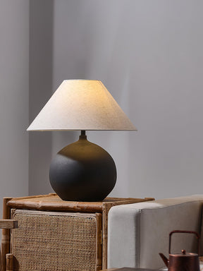 Lampe Rechargeable en Céramique - Design Intemporel avec Abat-jour en Lin