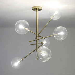 Lustre en Verre Élégant pour Maison - Design Raffiné et Ambiance Luxueuse