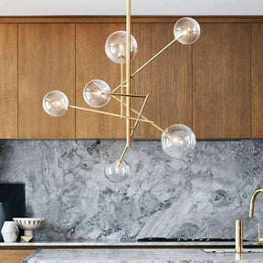 Lustre en Verre Élégant pour Maison - Design Raffiné et Ambiance Luxueuse