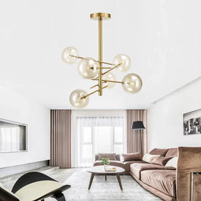 Lustre en Verre Élégant pour Maison - Design Raffiné et Ambiance Luxueuse
