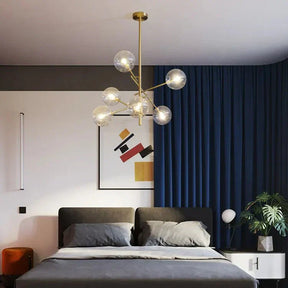 Lustre en Verre Élégant pour Maison - Design Raffiné et Ambiance Luxueuse