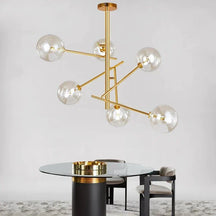 Lustre en Verre Élégant pour Maison - Design Raffiné et Ambiance Luxueuse