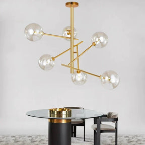 Lustre en Verre Élégant pour Maison - Design Raffiné et Ambiance Luxueuse