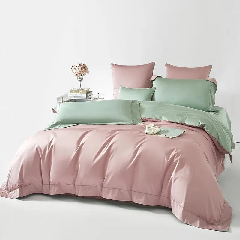 Housse de Couette en Coton Égyptien - Design Floral Élégant et Luxueux