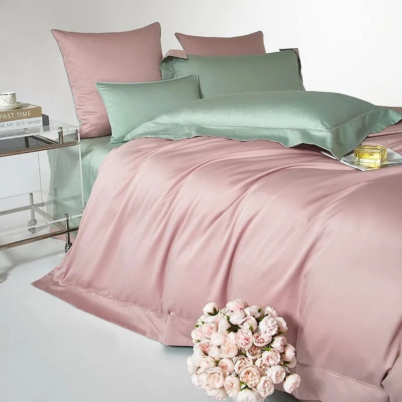 Housse de Couette en Coton Égyptien - Design Floral Élégant et Luxueux