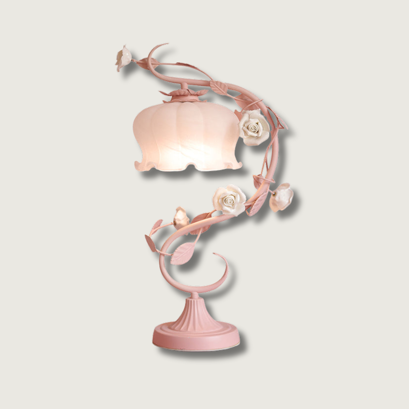 Lampe à Pétales de Rose - Éclairage Romantique et Élégant