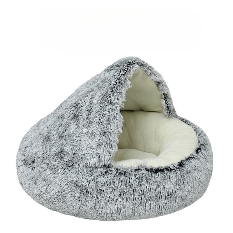 Coussin Rond pour Chat - Panier Douillet et Sac de Couchage