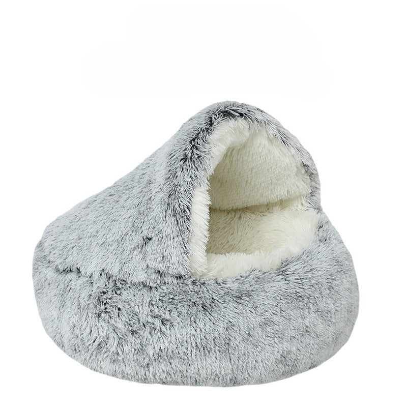 Coussin Rond pour Chat - Panier Douillet et Sac de Couchage