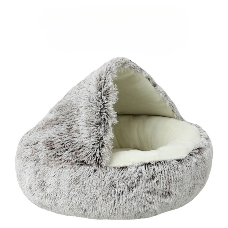 Coussin Rond pour Chat - Panier Douillet et Sac de Couchage