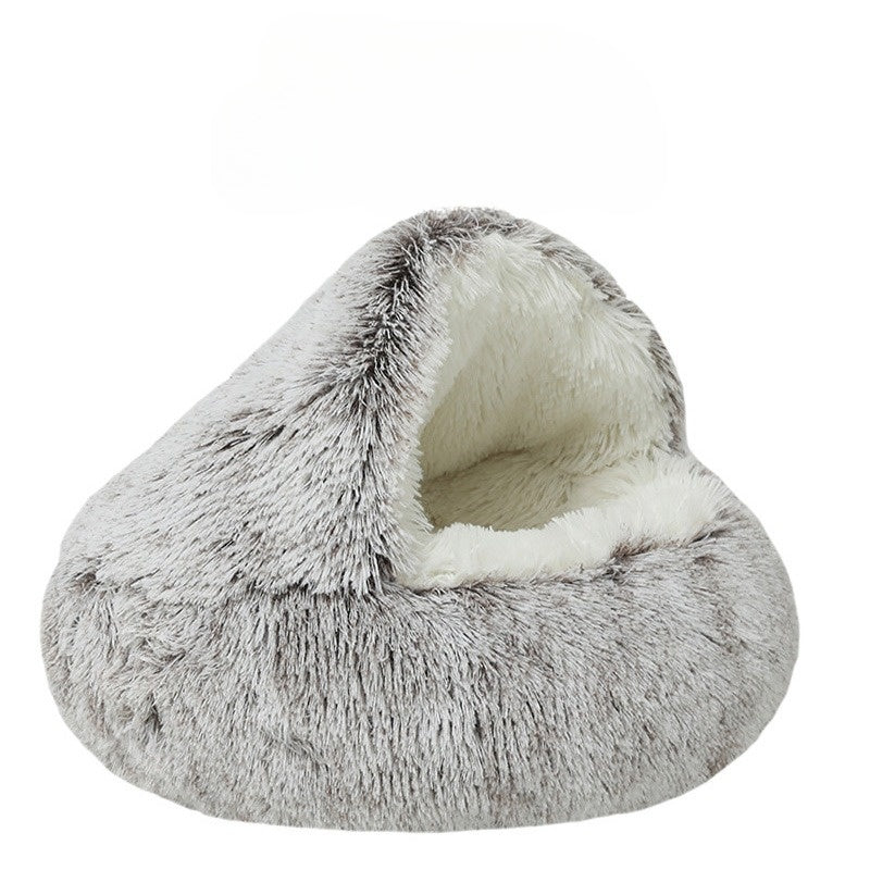 Coussin Rond pour Chat - Panier Douillet et Sac de Couchage