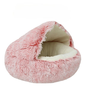 Coussin Rond pour Chat - Panier Douillet et Sac de Couchage