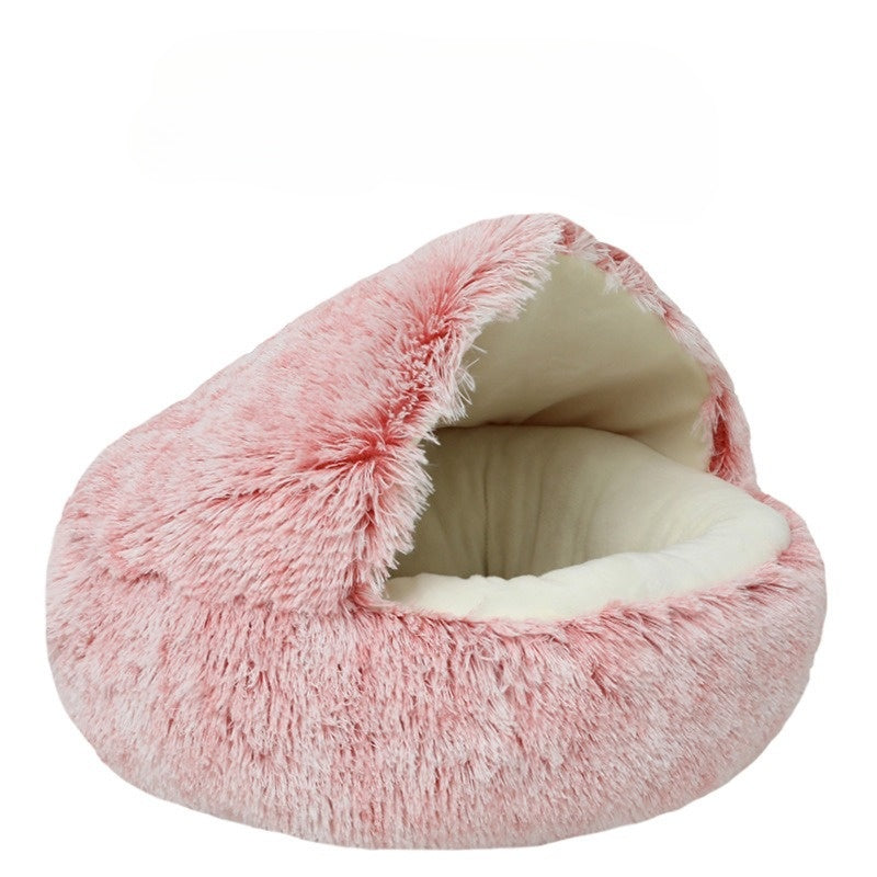 Coussin Rond pour Chat - Panier Douillet et Sac de Couchage
