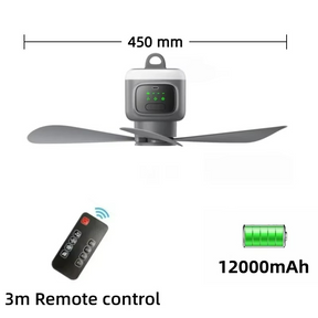 Ventilateur de Plafond Portable USB - Éclairage LED et Confort Silencieux