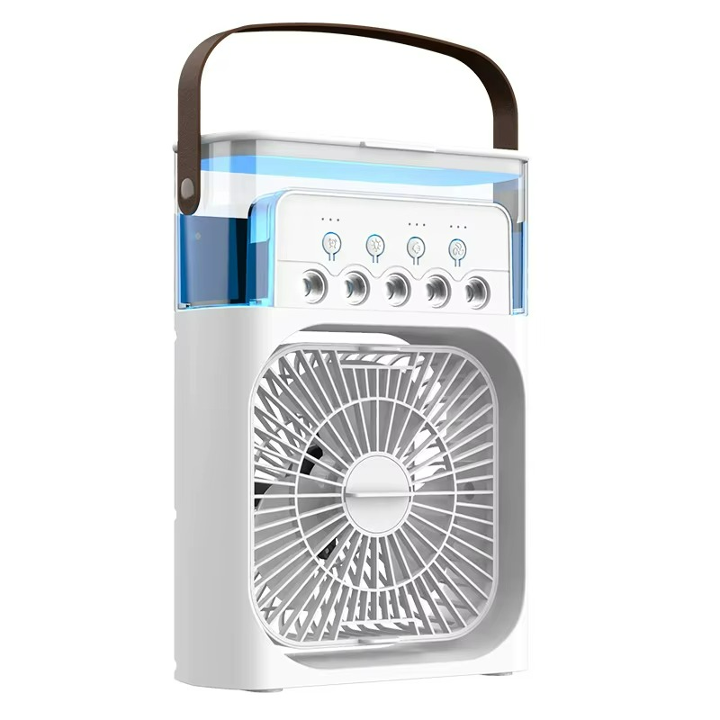 Ventilateur Refroidisseur d'Air Portable - Fonction 3-en-1 avec Lumière LED