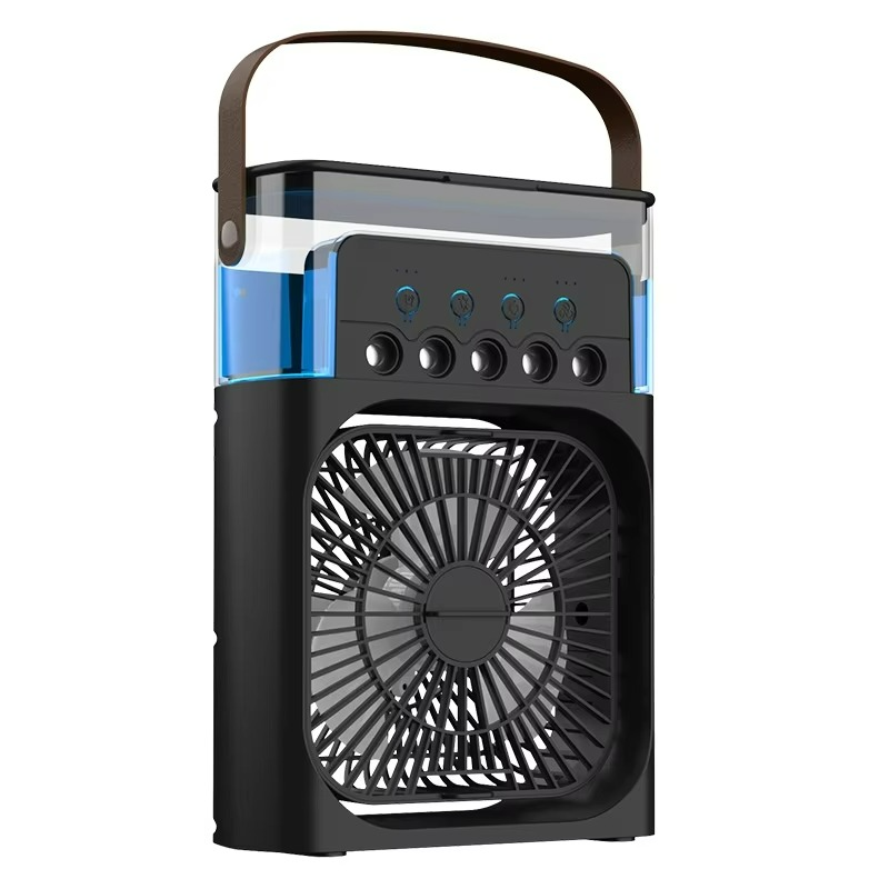 Ventilateur Refroidisseur d'Air Portable - Fonction 3-en-1 avec Lumière LED