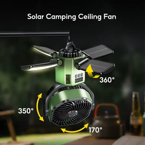 Ventilateur Portable de Camping - Refroidissement et Éclairage Multifonctionnel