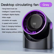 Ventilateur Portable Silencieux - Affichage Numérique et Humidification Intégrée