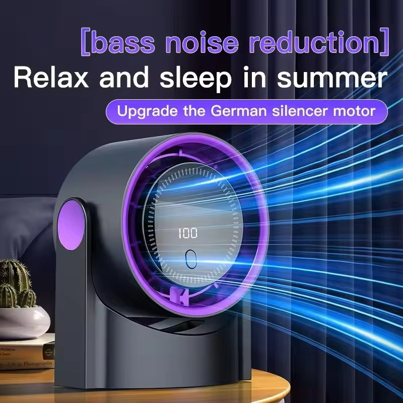 Ventilateur Portable Silencieux - Affichage Numérique et Humidification Intégrée