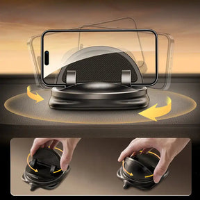 Support de Téléphone de Voiture - Rotation à 360° et Installation Facile