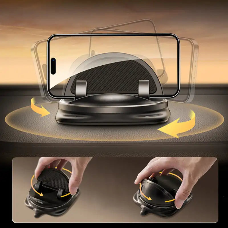 Support de Téléphone de Voiture - Rotation à 360° et Installation Facile