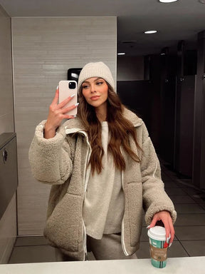 Veste en Fleece Teddy Douce - Chaleur et Confort pour Jours Froids