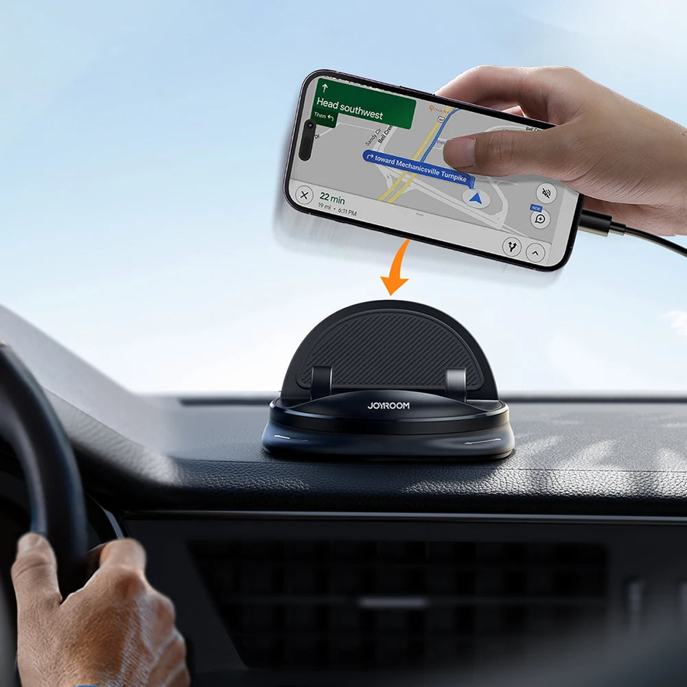 Support de Téléphone de Voiture - Rotation à 360° et Installation Facile