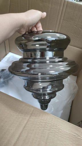Lampe Suspendue Grise Design Élégant - Éclairage Ambiance et Matériaux Luxueux