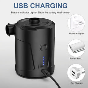 Pompe à Air Électrique Portable - Rechargeable et Légère pour Activités Extérieures