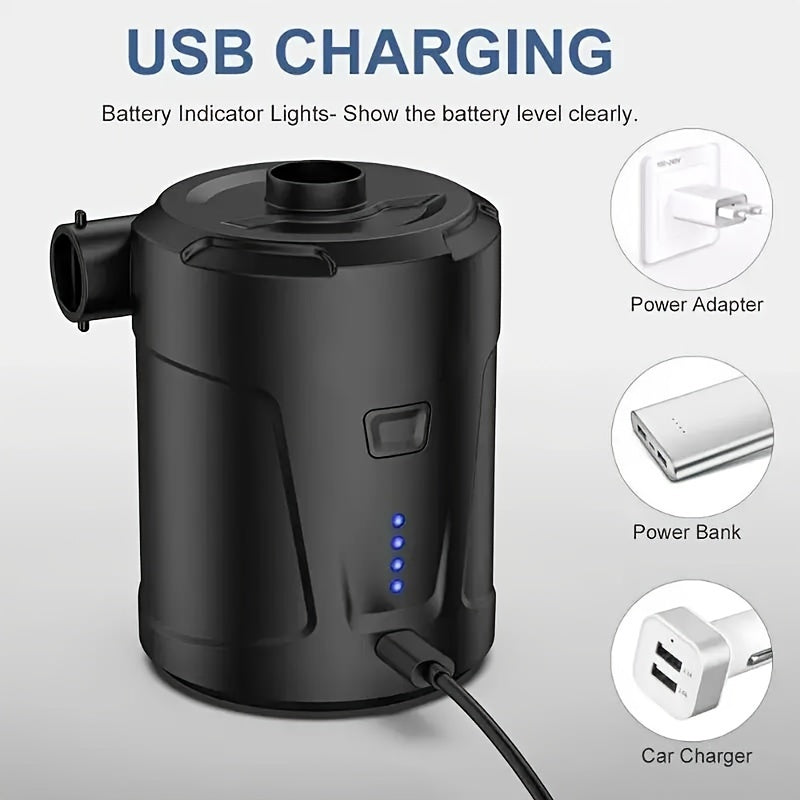 Pompe à Air Électrique Portable - Rechargeable et Légère pour Activités Extérieures