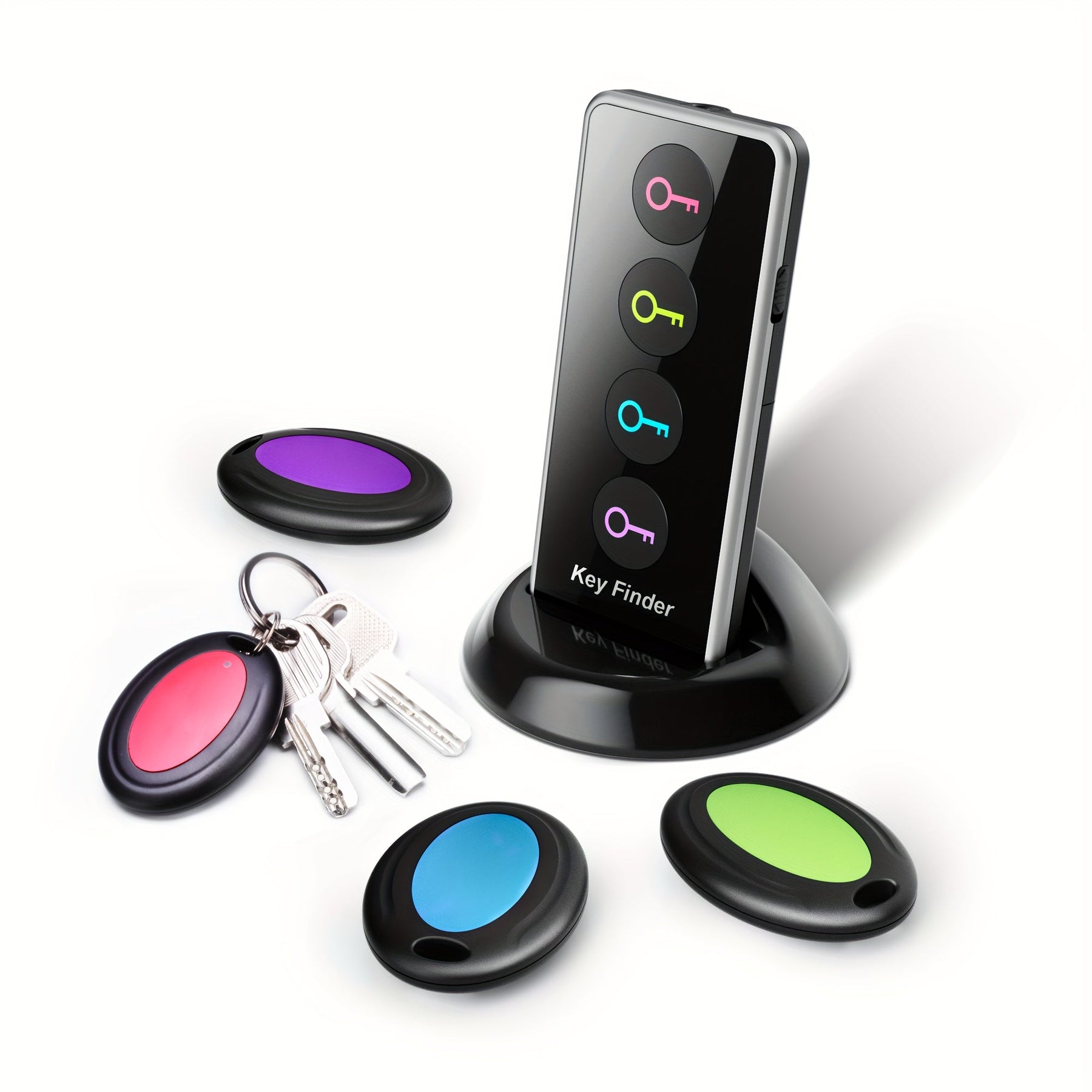 Localisateur de Clés Compact 4-en-1 - Avec Lampe LED et Récepteurs Codés
