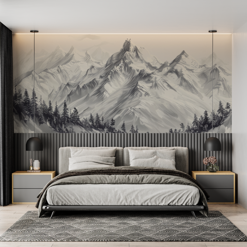 Alpine Massif Mountain Panoramic Wallpaper