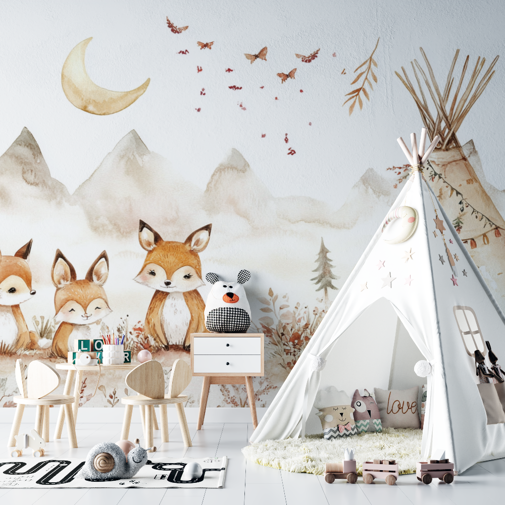 Papier Peint Bébé Tipi Tapisserie