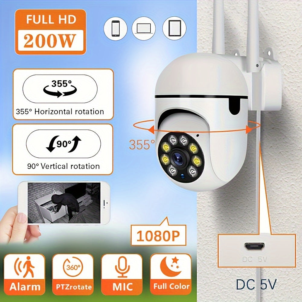 Caméra de Sécurité Intelligente HD - Vision Nocturne Couleur et Audio Bidirectionnel