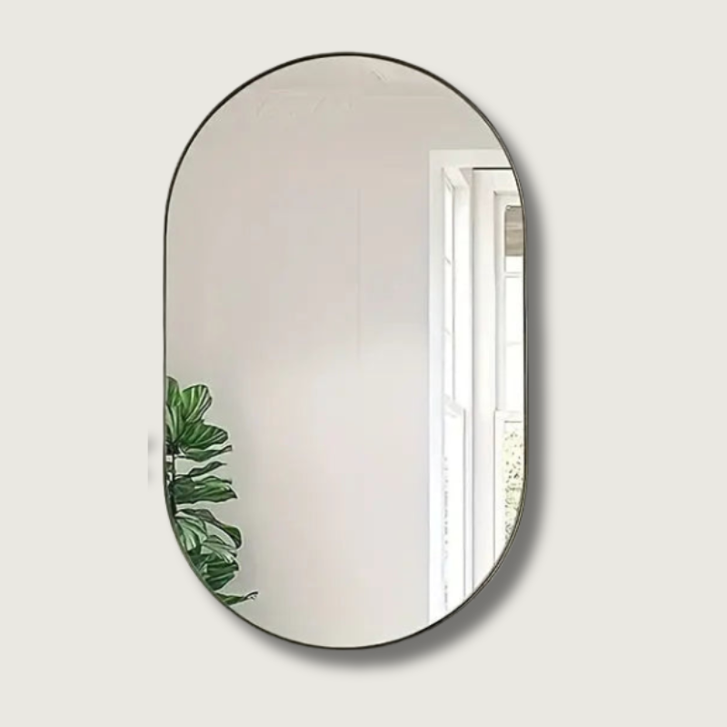Miroir Ovale Élégant pour Intérieur - Design Raffiné et Installation Facile