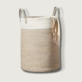 Panier à Linge Tissé Durable - Élégance et Fonctionnalité pour Votre Maison