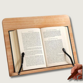 Support de Lecture en Bois - Réglable et Pliable pour Confort Ultime