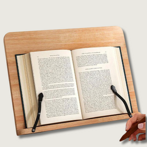 Support de Lecture en Bois - Réglable et Pliable pour Confort Ultime