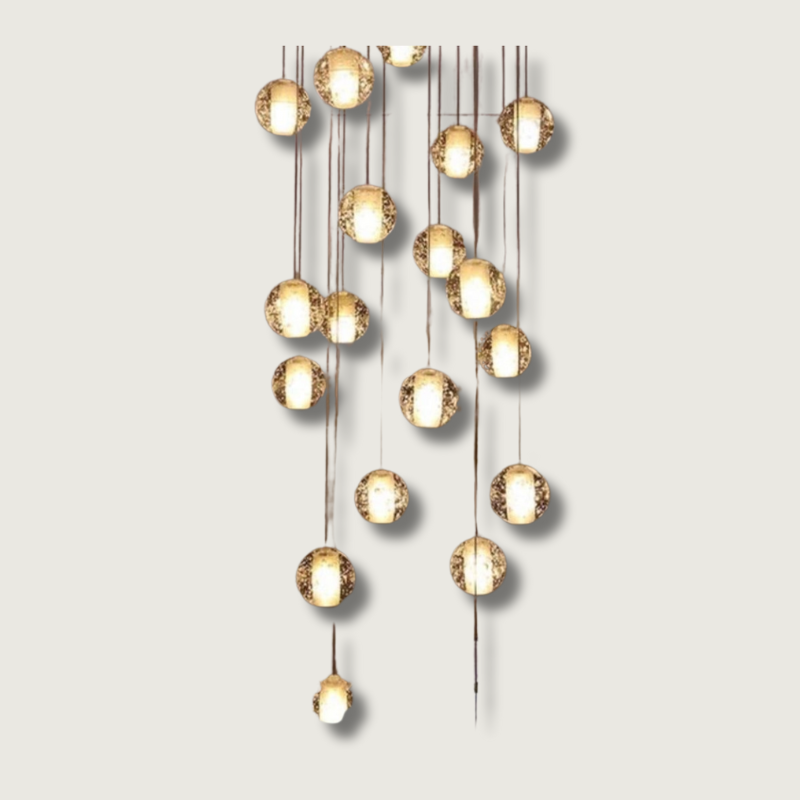 Luminaire Suspendu en Cristal - Éclairage Élégant et Réglable