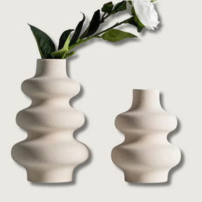 Vase en Céramique Spirale - Style Bohème pour Décoration Élégante