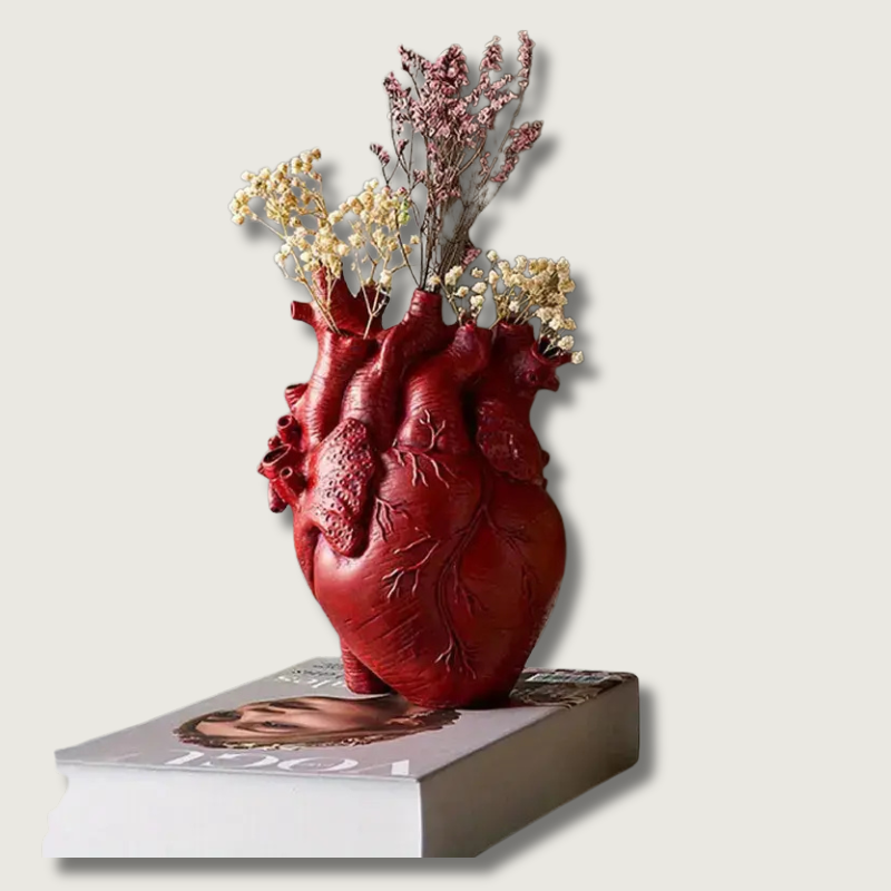 Vase en Céramique en Forme de Cœur - Décoration Romantique et Élégante