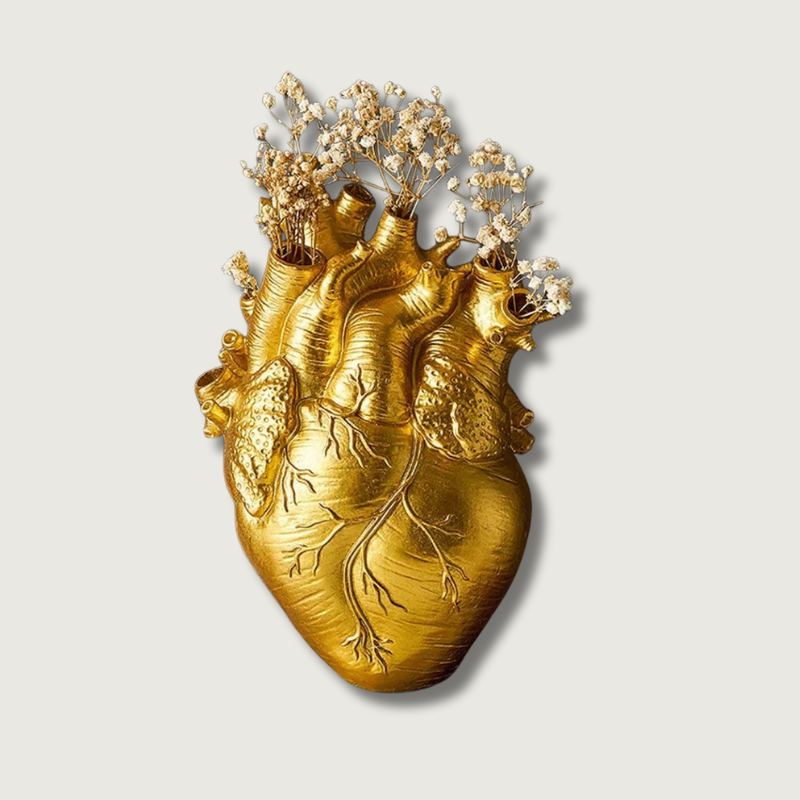 Vase en Céramique en Forme de Cœur - Design Unique et Polyvalent pour Décoration