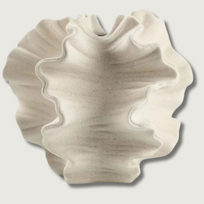 Vase en Céramique Moderne - Design Élégant avec Vagues Géométriques