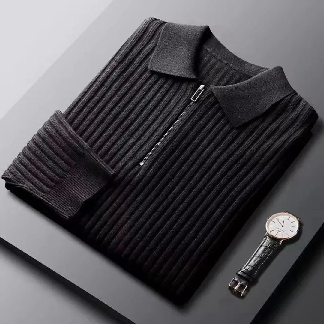 Pull à Col Zippé pour Homme - Élégance et Confort au Quotidien