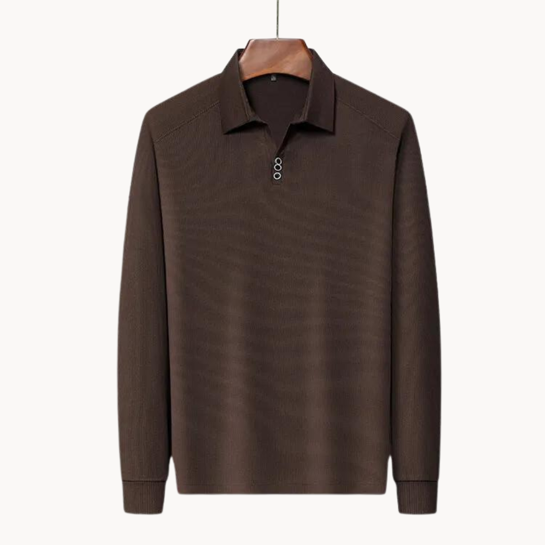 Polo Long Manches Confortable - Idéal pour Golf et Sorties Décontractées