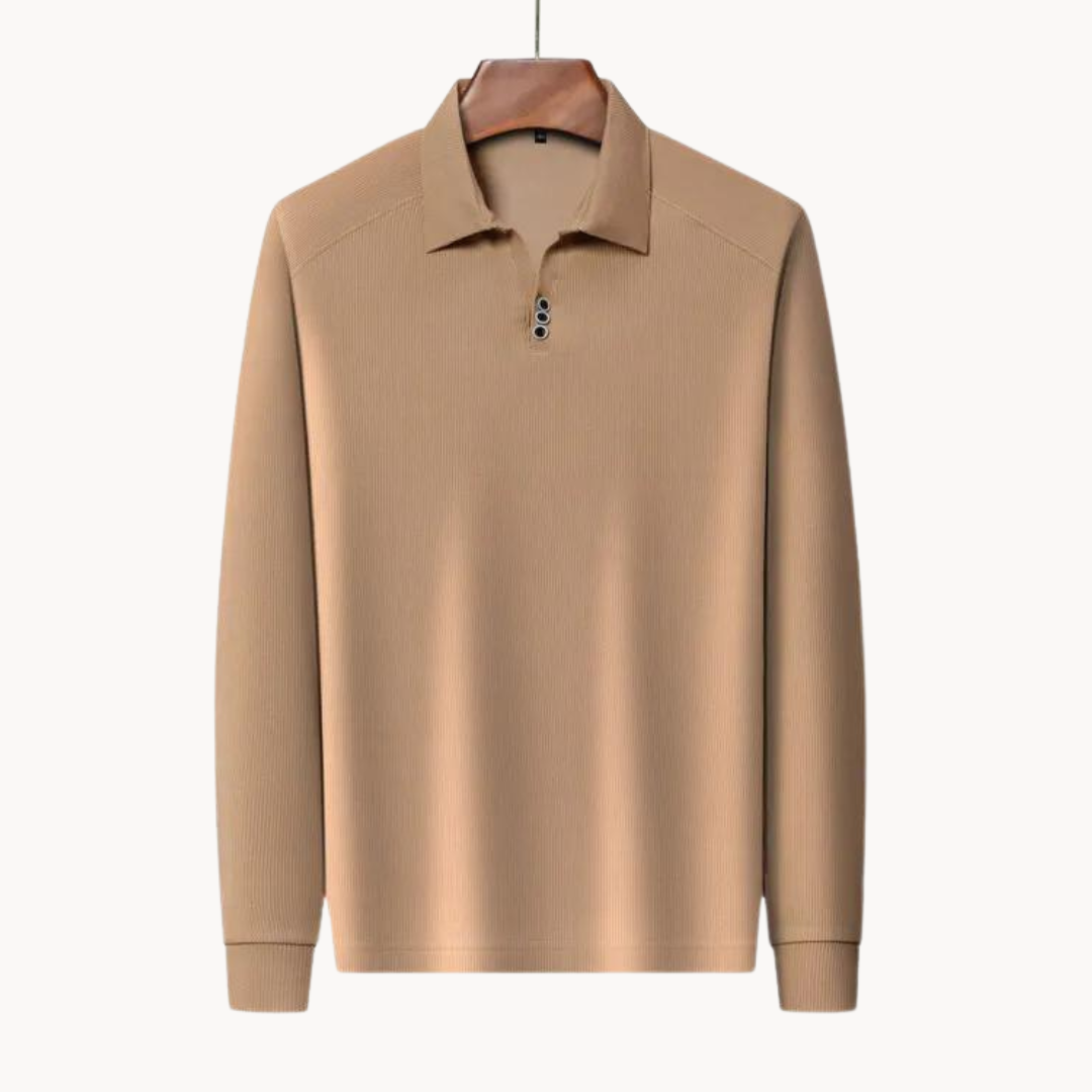 Polo Long Manches Confortable - Idéal pour Golf et Sorties Décontractées