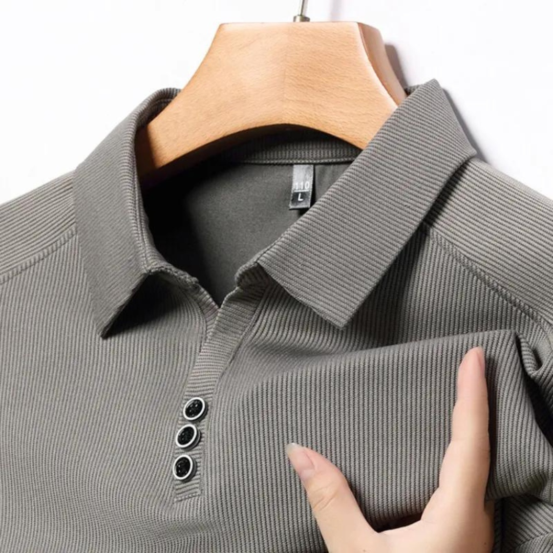 Polo Long Manches Confortable - Idéal pour Golf et Sorties Décontractées