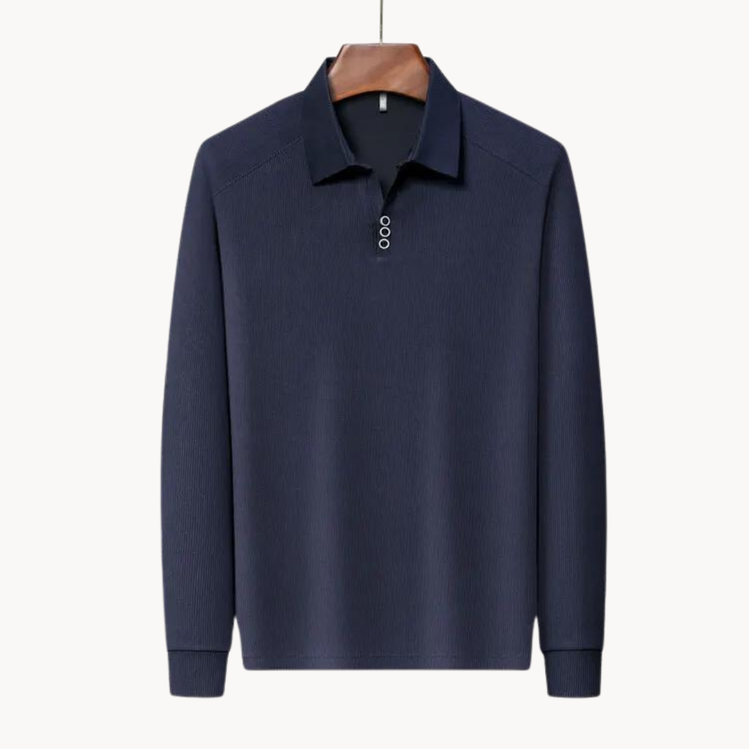 Polo Long Manches Confortable - Idéal pour Golf et Sorties Décontractées